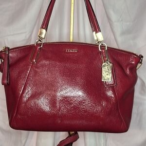 Coach Burgundy Leather Shoulder Bag